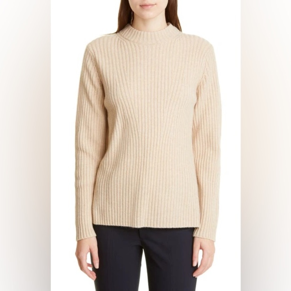 Vince wool and cashmere rib tunic sweater